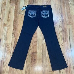 NEW Dereon Beyonce Y2K Fleur Stud Rhinestone STRETCH Jeans 18 PLUS SIZE